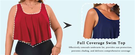 Amazon Aderea Women S Plus Size Bikini Tops For Large Bust Swim Bras Push Up Tankini Tops