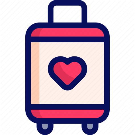 Honeymoon Travel Wedding Suitcase Icon Download On Iconfinder