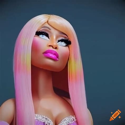 Stylized Portrayal Of Nicki Minaj As A Barbie Doll On Craiyon