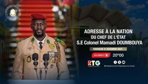 Guinée vœux de nouvel an Colonel Mamadi Doumbouya promet une nouvelle