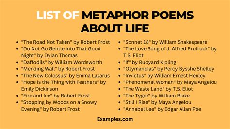 9 Metaphor Poems About Life Examples