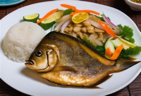 Premium Photo | A Perfect Pairing of Daing na Bangus Garlic Rice and Atchara