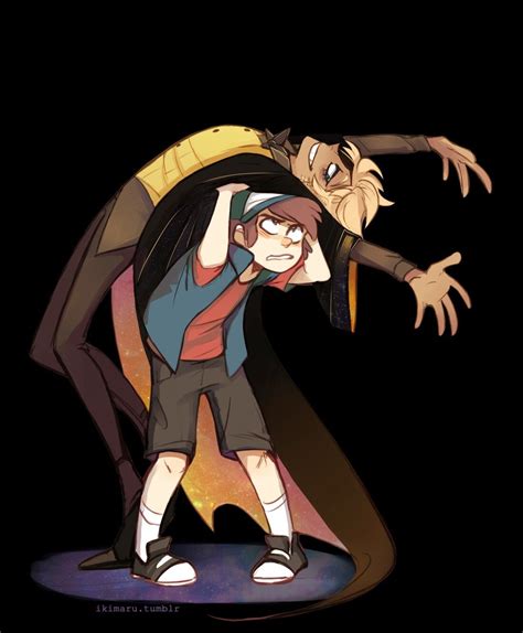 Bill Cipher And Dipper Pines Gravity Falls Cresits To The Artist