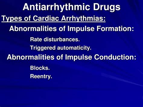 Ppt Antiarrhythmic Drugs Powerpoint Presentation Free Download Id 1739523