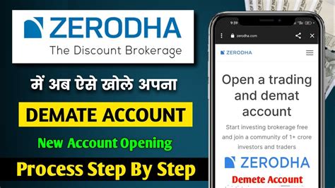 How To Open Account In Zerodha Zerodha Demat Account Opening Online