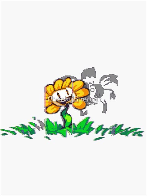 Undertale Flowey Sticker By Cheekysherwin Redbubble