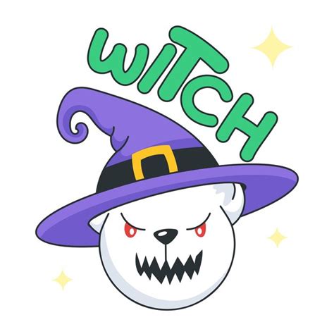 Premium Vector Check Out This Cute Wizard Bear Doodle Sticker