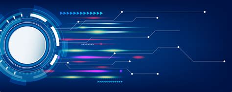 Dark Blue Technology And High Tech Abstract Background Vector