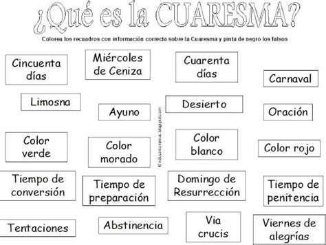 Parroquia La Inmaculada Muchas Fichas Y Actividades Para La Cuaresma