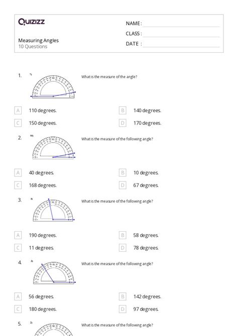 50 Measuring Angles Worksheets For 7th Class On Quizizz Free Printable