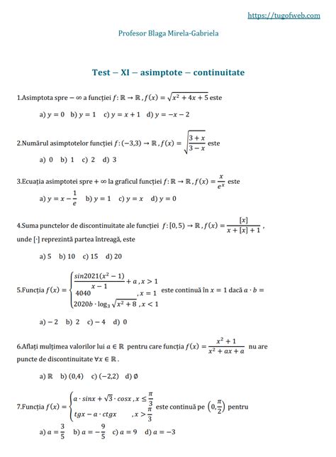 Asimptote Continuitate Grile Tug Of Web