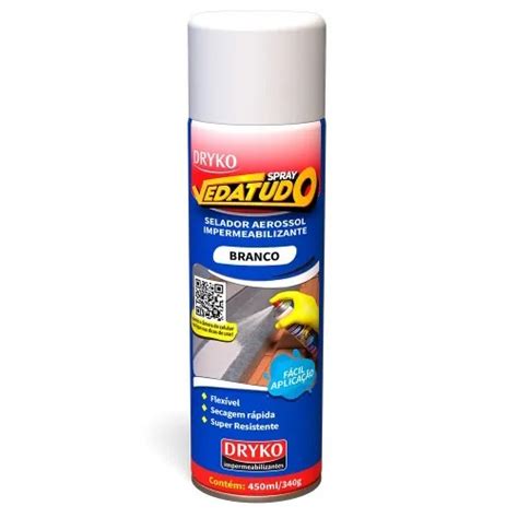 Spray Emborrachado Impermeabilizante Branco VEDATUDO DRYKO Rei Dos