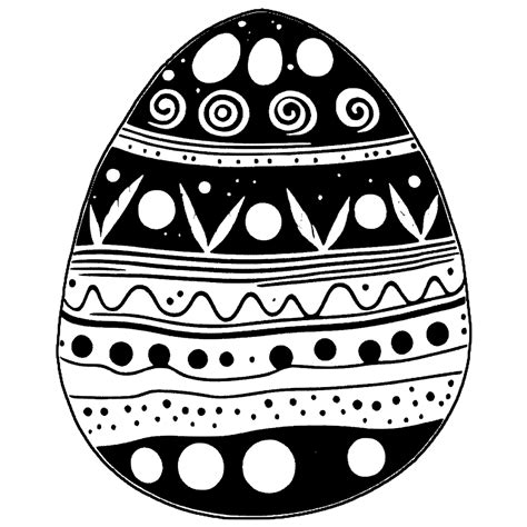 Boho Easter Egg Coloring Page With Dots · Creative Fabrica