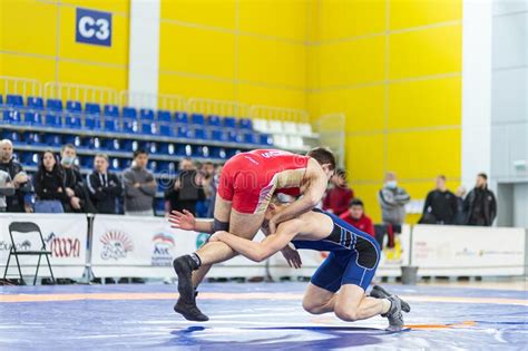 Novosibirsk, Russia – January 19, 2020 : Russian Wrestling Championship ...