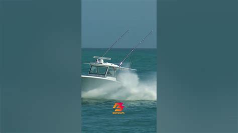 Making It Look Easy Watch The Yellow Fin Boat Master The Waters Of Haulover Inlet With Ease