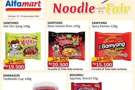 Katalog PROMO Alfamart NOODLE FAIR Periode 1 15 November 2023 Banyak