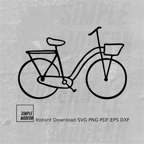 Hand Drawn Vintage Bike SVG Simple Modern SVG