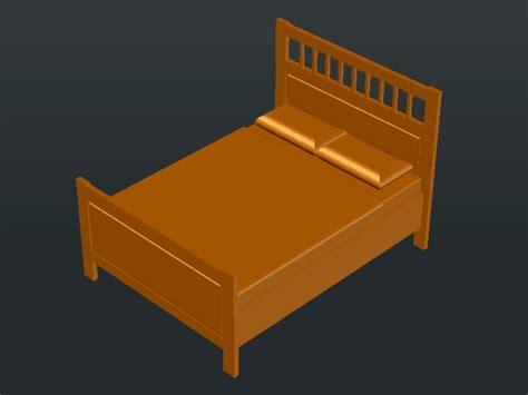 Bed In Autocad Cad Download Kb Bibliocad