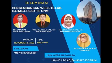 Diseminasi Pengembangan Website Lab Bahasa Pgsd Fip Unm Youtube