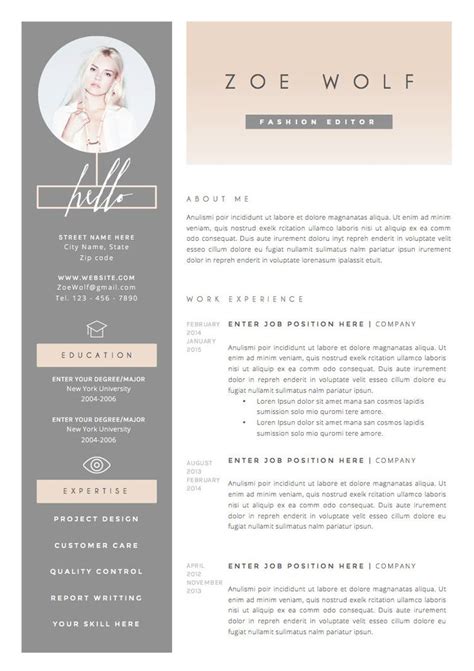 Fashion Resume Templates Emmamcintyrephotography