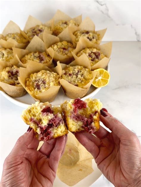 Lemon Raspberry Streusel Muffins Bakery Style Recipe — Prep My Recipe