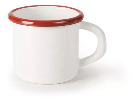 Taza O Cacillo De Peltre Blanco Con Rojo 300 Ml Marca Ibili MercadoLibre