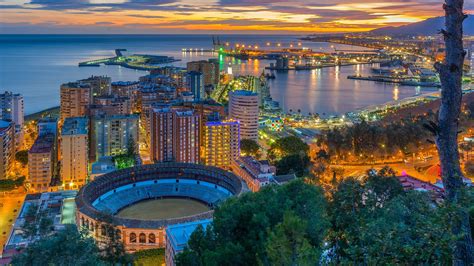 city lights #malaga plaza de toros #cityscape #spain #europe #eu #ronda ...