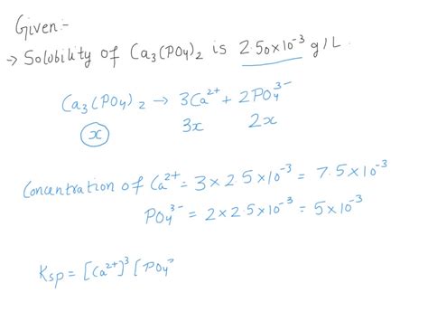 Solved Calcium Phosphate Ca Po Has A Solubility Of G In