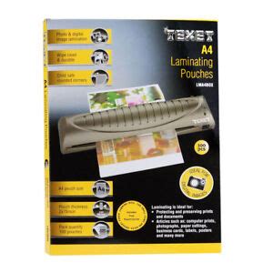 X Texet A Laminating Pouches Laminator Sheets Sleeves Pockets