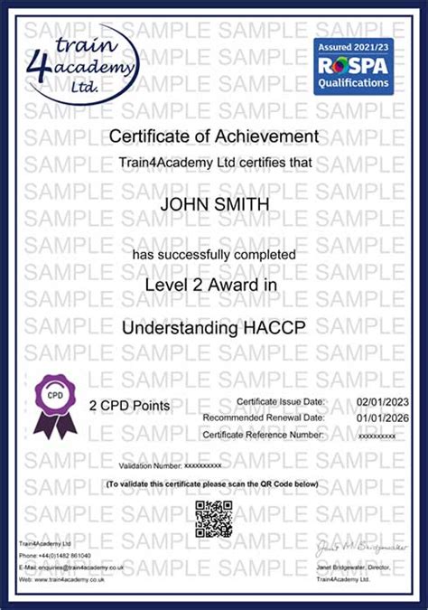 Level 2 Haccp Training Online Course Train4academy