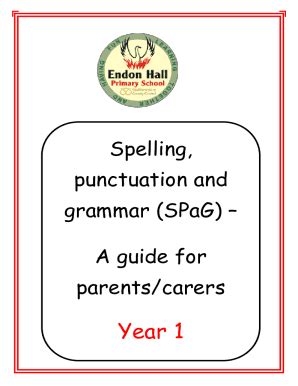 Fillable Online Endonhall Staffs Sch Grammar And Writing In England S