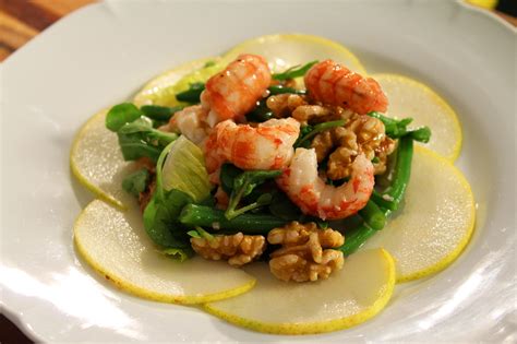 Gourmet yabby salad with pears and walnuts recipe : SBS Food