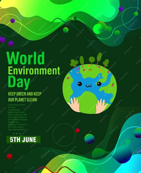 Premium Vector World Environment Day Concept Green Earth Of Eco