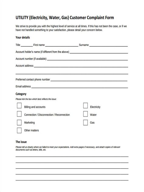 Free 11 Different Customer Complaint Forms In Pdf Ms Word