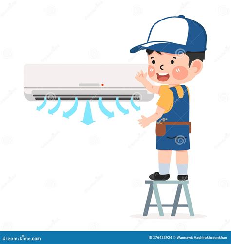 Air Conditioner Repair And Installation Stock Vector Illustration Of