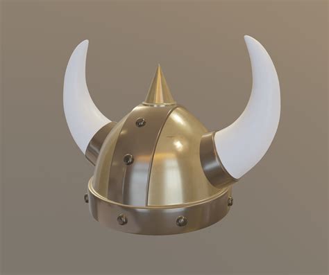 3d Model Viking Helmet Vr Ar Low Poly Cgtrader