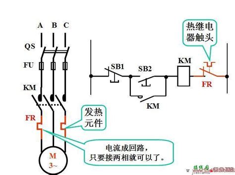 三相异步电动机多地点控制电气电路图 接线图网