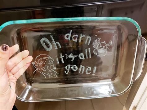 Diy Etched Casserole Dish Personalize It For Any Occassion