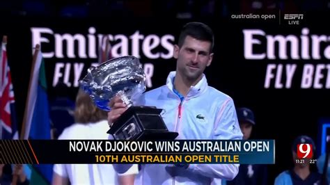 Djokovic Wins 10th Australian Open And 22nd Grand Slam Tying Nadal S