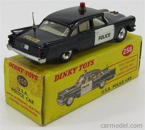 Dinky England Scale Dodge Royal Sedan Usa Police Car Black