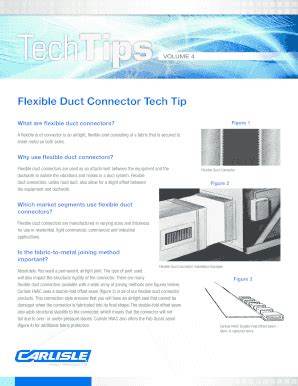 Fillable Online Flexible Duct Connector Tech Tip Fax Email Print