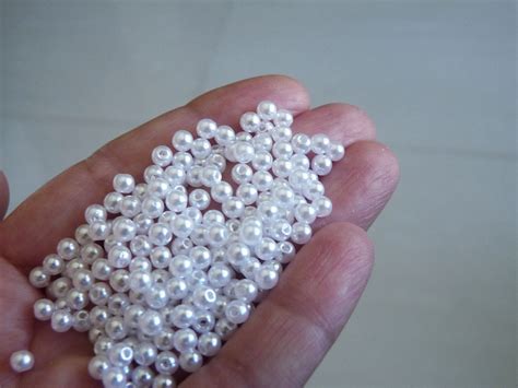 500 White Beads Pearl Beads 4mm Beads Spacer Beads White Etsy