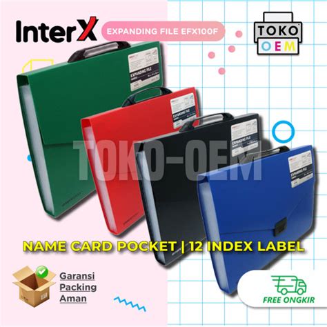 Jual INTERX EXPANDING FILE WITH HANDLE FOLIO TAS DOKUMEN MAP SEKAT