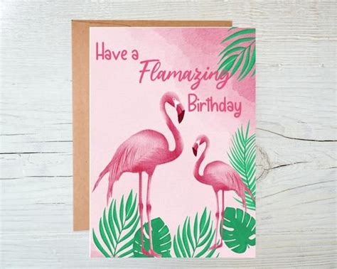 Flamingo Birthday Card Printable Printable Word Searches