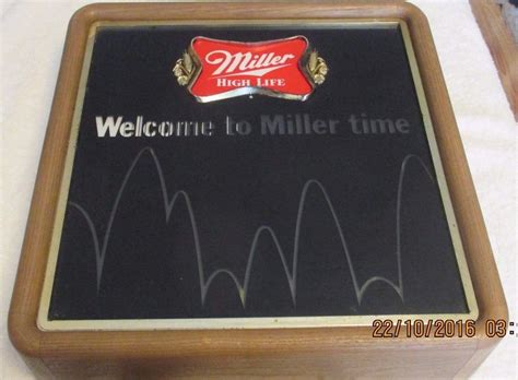 Vintage Miller High Life Welcome To Miller Time Beer Sign Lights Up ...