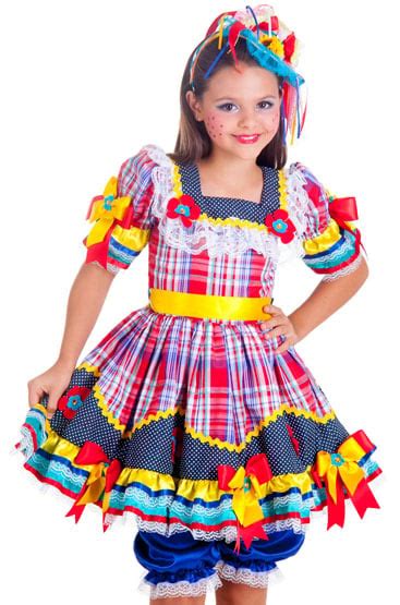 Vestidos De Festa Junina Pompons Coloridos Para Atualizar O Visual