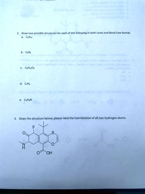 Solved Draw Two Possible Structures For Cach Of The Following Both