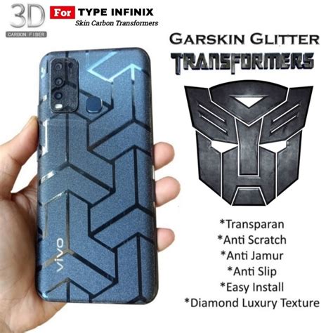 Garskin Carbon Transformer Motif Anti Fungus Infinix Hot Pro Plus Hot G G Hot I Back
