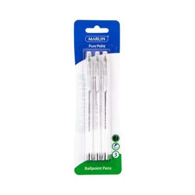 Ballpoint Pens Black 3pc Crazy Plastics