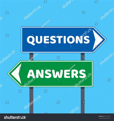 Directional Road Signs Questions Answers Stock Vector Royalty Free